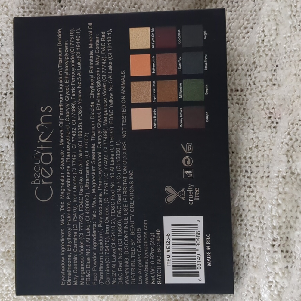 Beauty Creations MINIPRO Vol.2 twelve shade pallete, 26g/0.92oz - Picture 4 of 12